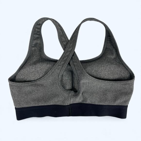 Under Armour Mid Compression Sports Bra Heather Gray size Medium - Picture 2 of 4